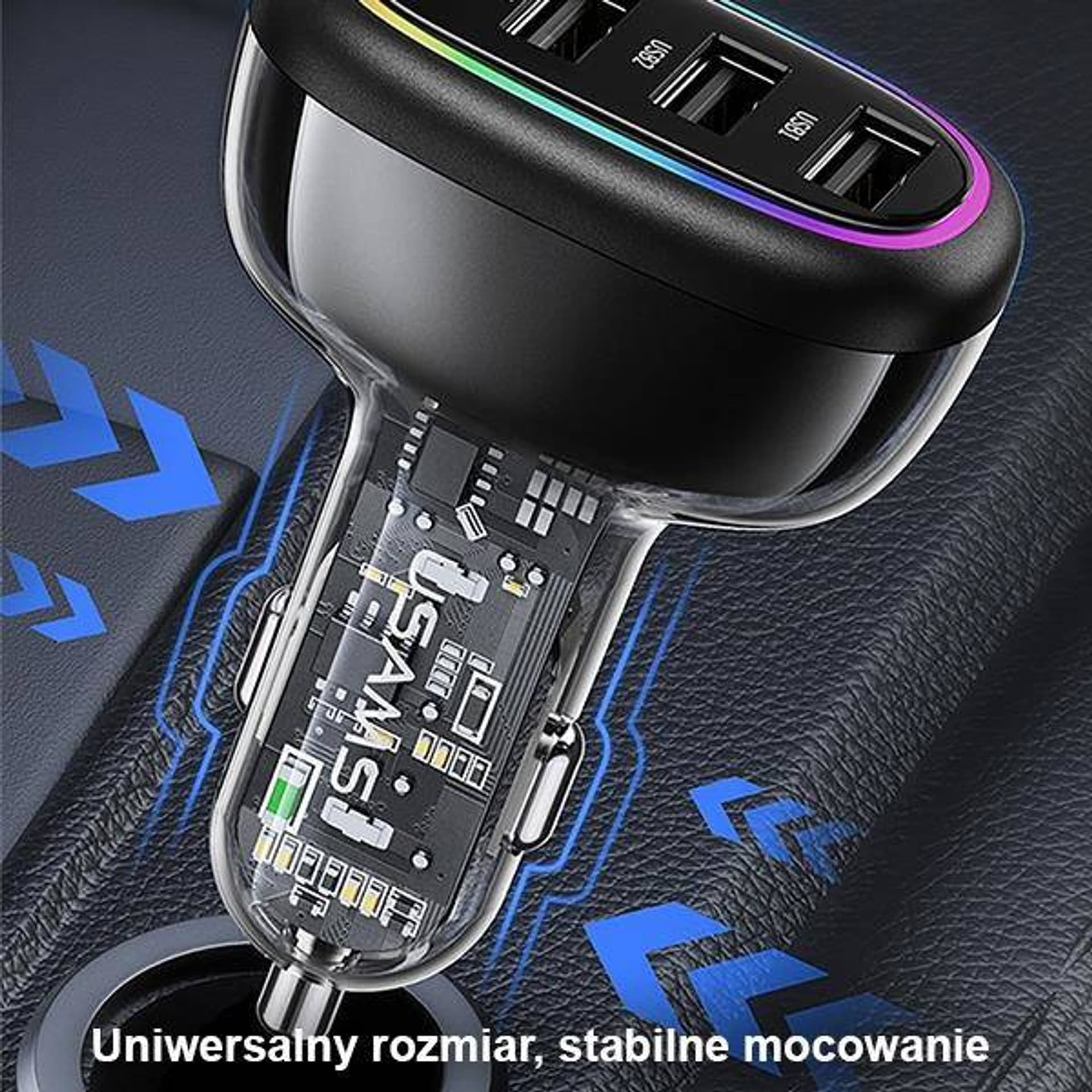 Karikues makinë Usams US CC170, 1x USB C 3x USB A, 48W PD, i zi