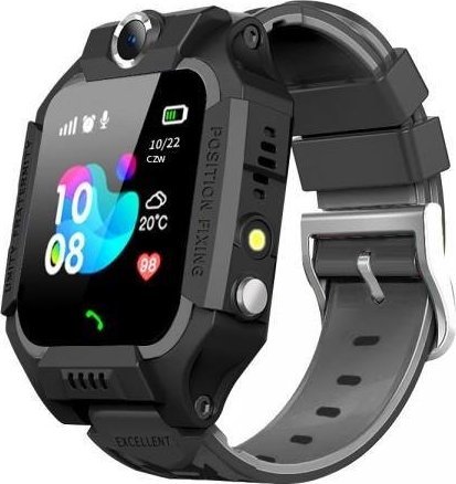 Ora inteligjente GoGPS K24, ekran me prekje, GPS, e zezë