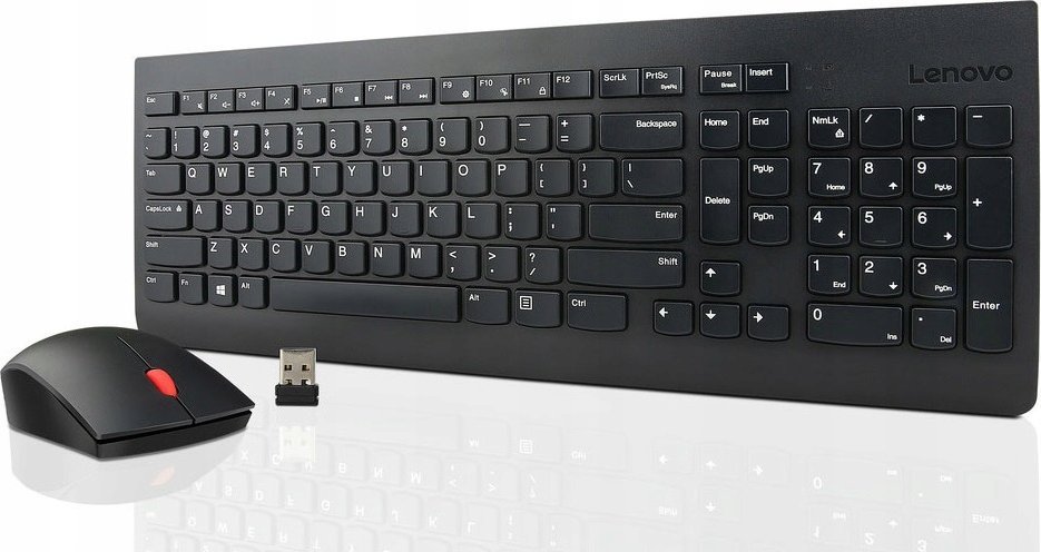 Set tastierë dhe maus Lenovo Essential Wireless Combo 4X30M39472, pa tela, DE layout, i zi