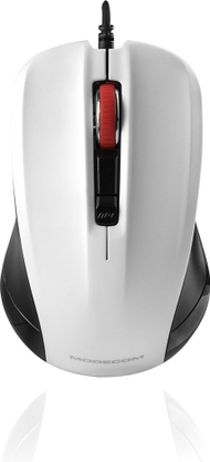 Maus Modecom M-MC-00M9.1-200, me kabllo, USB, i bardhë dhe i zi