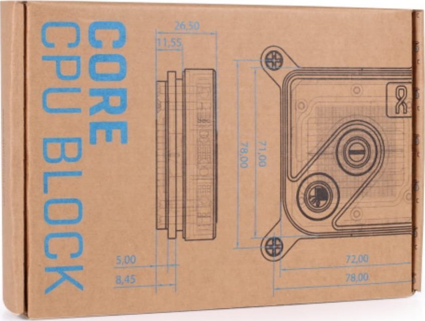 Bllok ftohës uji për CPU Alphacool Core 1 Aurora Carbon, ARGB, i zi