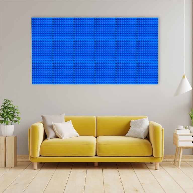 Panele akustike vetëngjitëse DNA AM2 BL, 50x50x5 cm, set 10 copë, blu