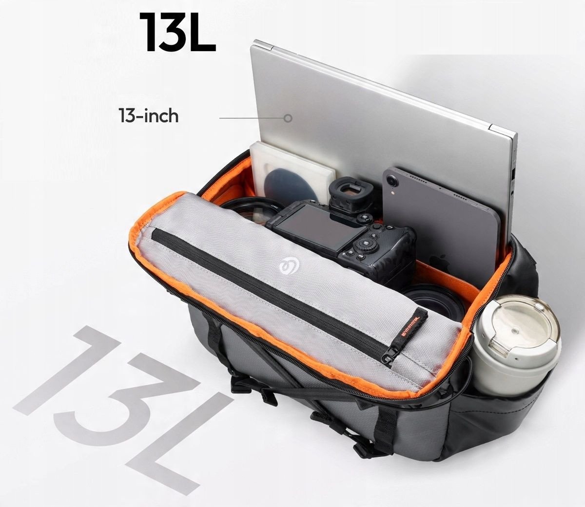 Çantë fotografike Ulanzi SU02, 13L, gri