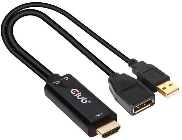 [OUTLET] Kabllo Club3D HDMI - DisplayPort 1.2, 25 cm, e zezë