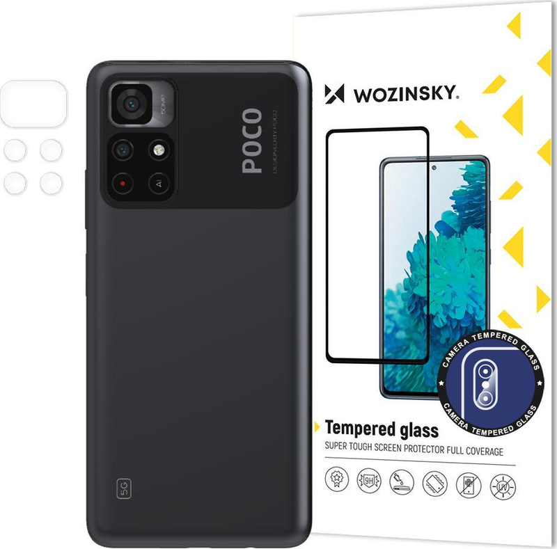 Mbrojtës kamere Wozinsky Pretender Camera Glass për Xiaomi Poco M4 Pro 5G, xham i temperuar 9H, transparent