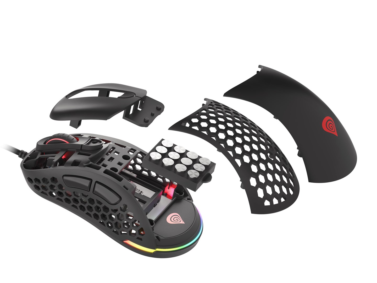 Mouse gaming Genesis XENON 800, 16000 DPI, RGB, i zi
