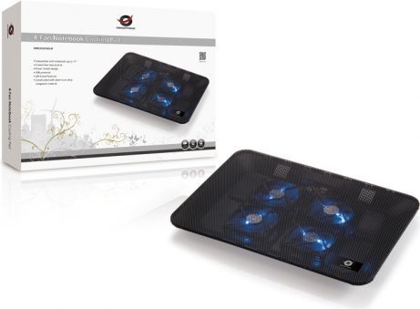 Вентилатор за ноутбук Conceptronic, 43,2 cm (17") (CNBCOOLPADL4F)
