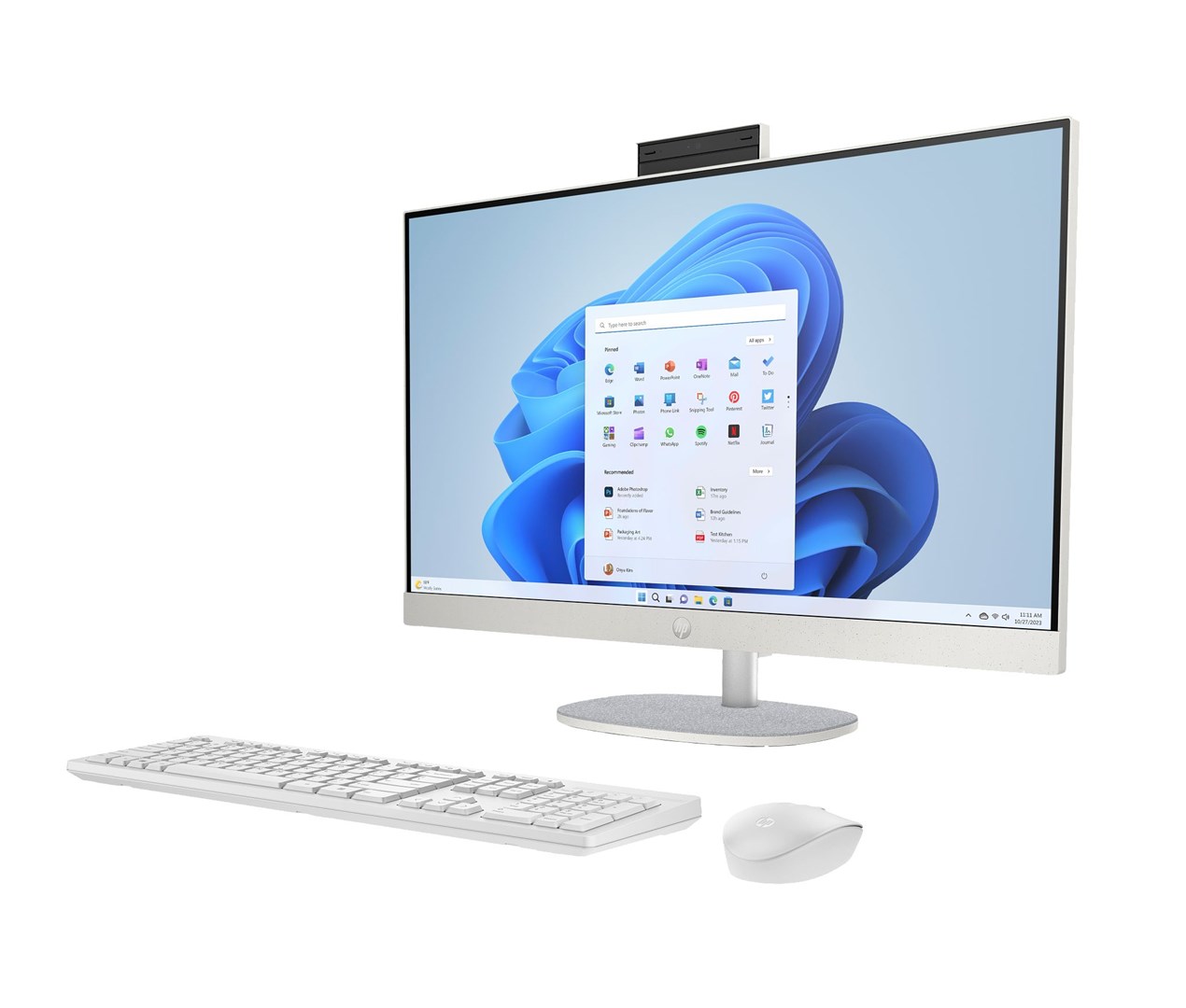 Kompjuter All in One HP 27-cr0232nw, Ryzen 5, 16GB 512GB SSD, i bardhë
