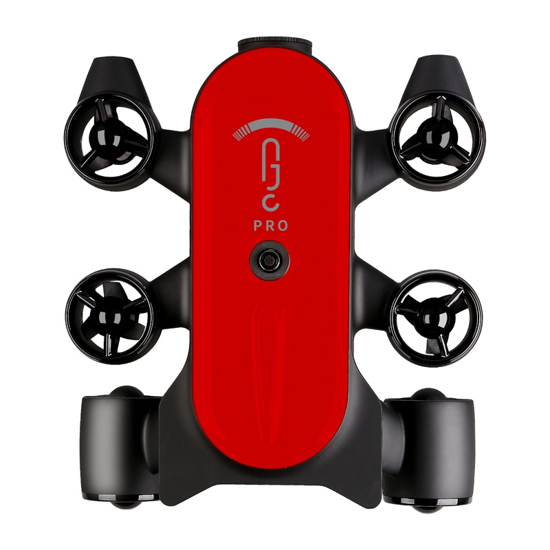 Dron nënujore Geneinno T1 Pro, 150m, kamera 4K, i kuq e zi