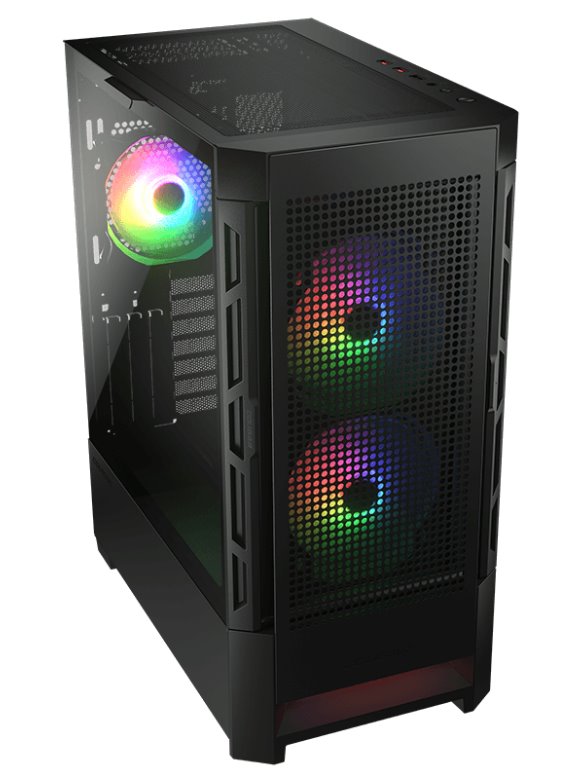 Kasë për PC COUGAR AIRFACE RGB, e zezë