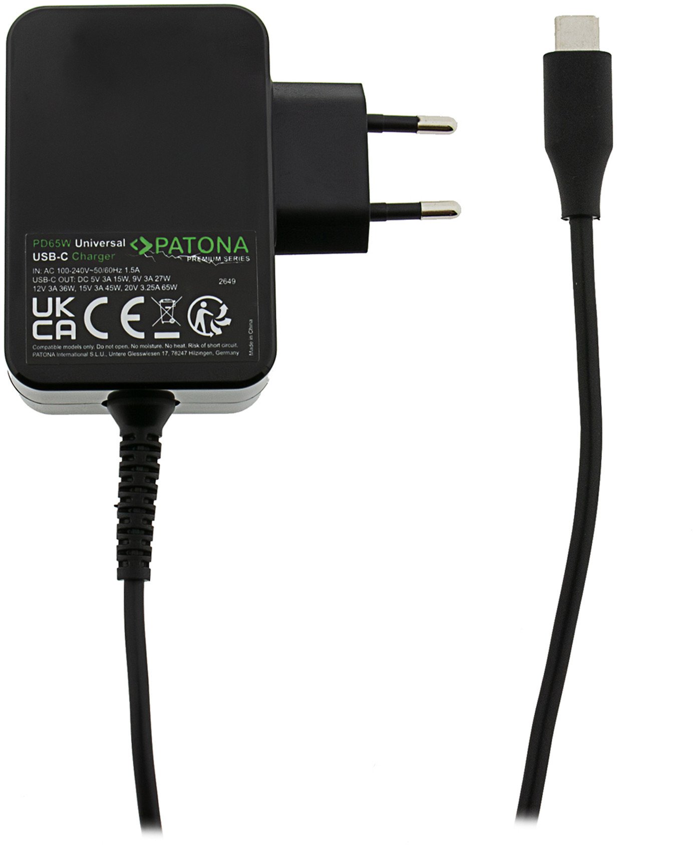 Полнач Patona GAN PD, 65W, USB C, бел