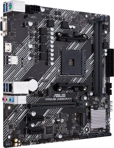 Pllakë amë Asus PRIME A520M-K, AMD AM4, mATX, e zezë
