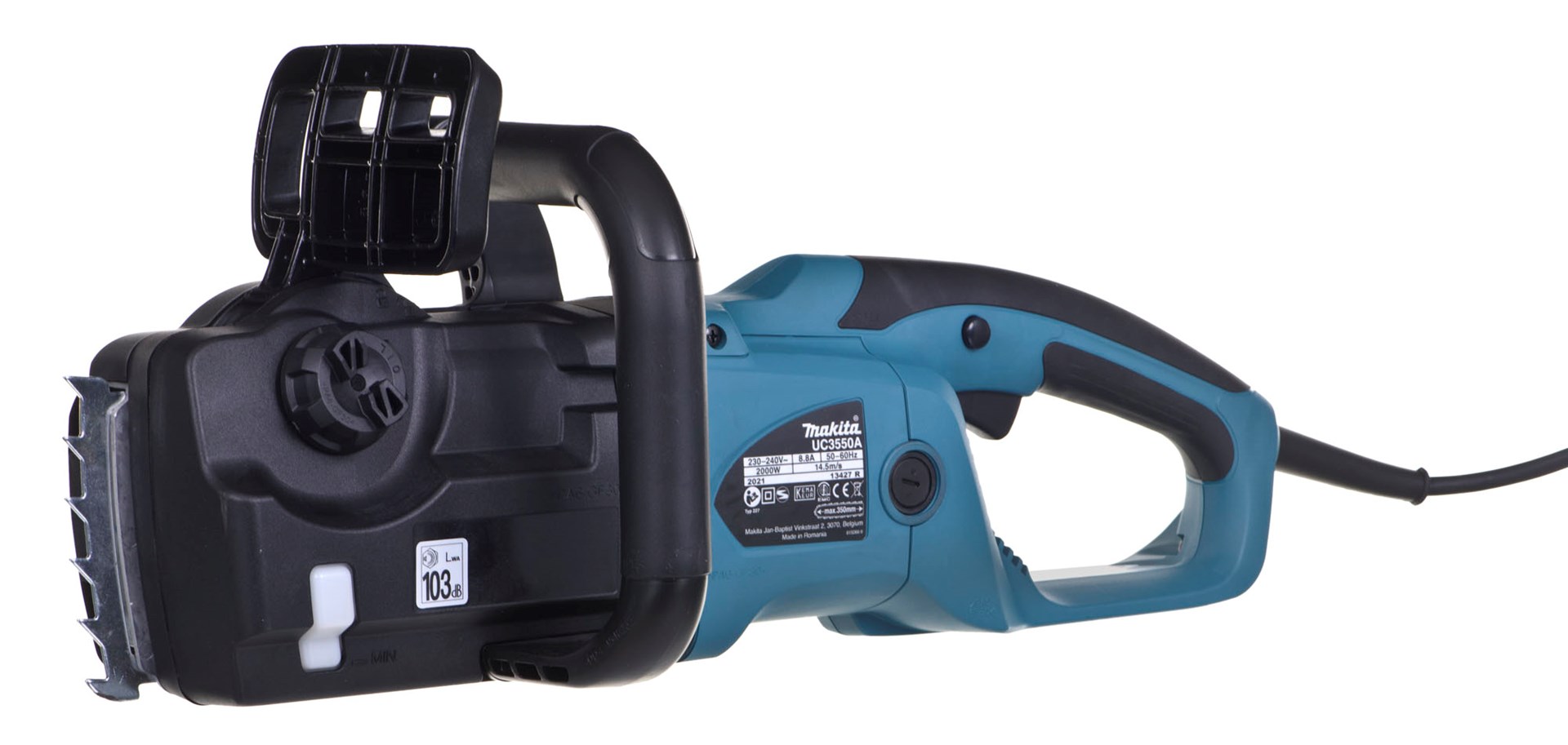 Sharrë elektrike me zinxhir Makita UC3550A, 2000W, shufër 35 cm, blu