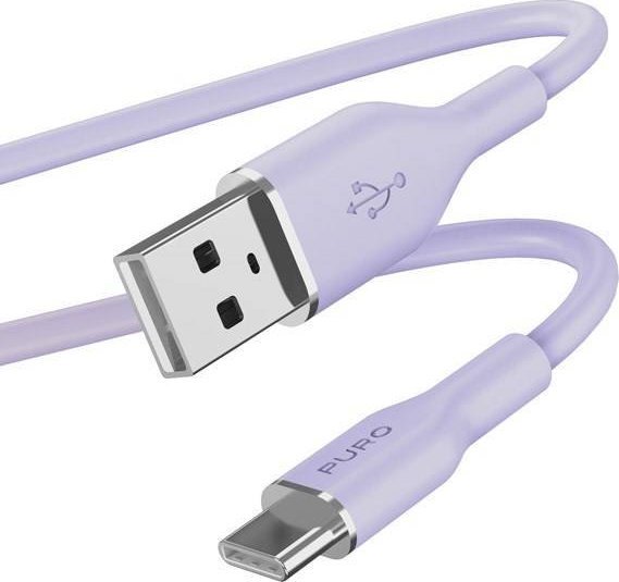 Kabllo USB Puro ICON Soft, USB A në USB C, 1.5 m, lejla