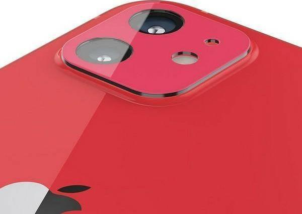 Xham mbrojtës kamere Spigen për Apple iPhone 12 Mini, i kuq, 2 copë