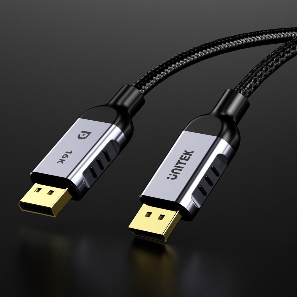 Kabllo DisplayPort Unitek, 2.1, 8K 120Hz, 3m, e zezë