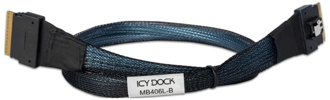 Kabllo Noname ICY DOCK SlimSAS 8i SFF-8654, lidhje të dyanshme, për serverë, gri
