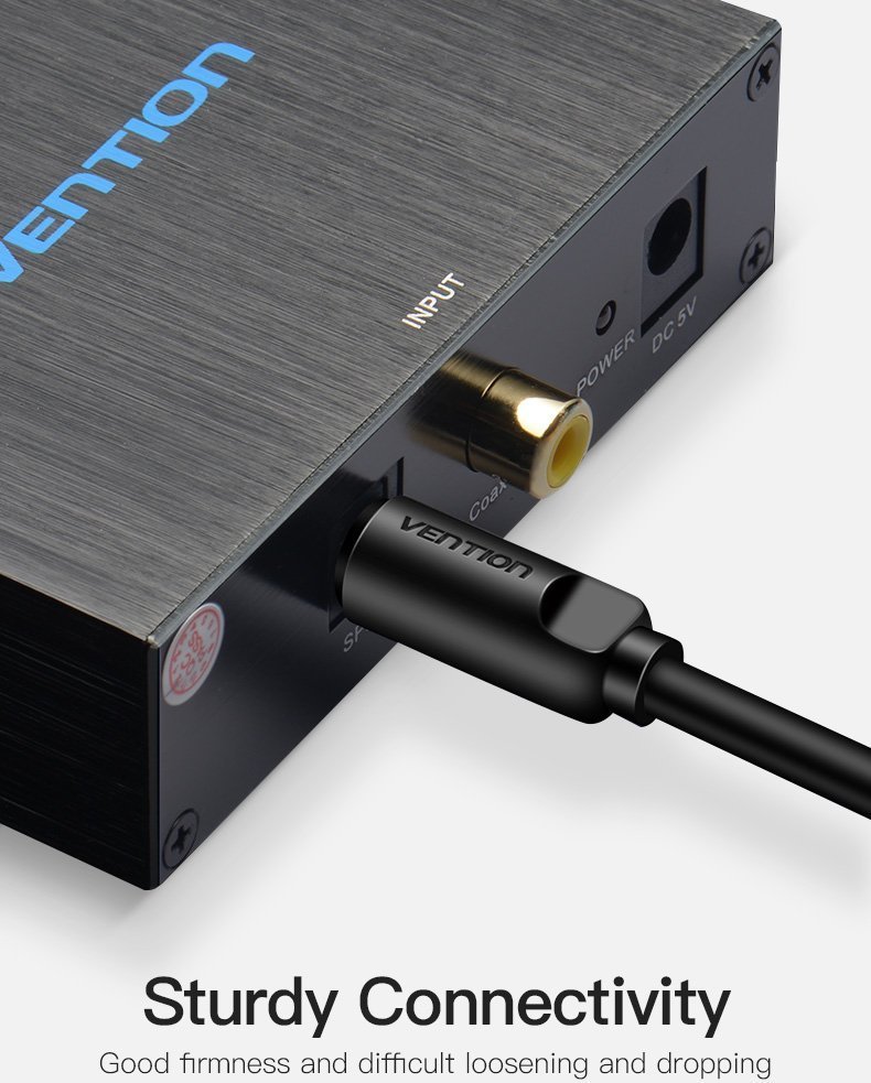 Kabllo audio optike Vention Toslink, 2m, i zi