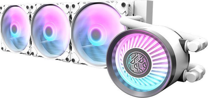 Ладилник со вода за процесор Darkflash DN 360, радијатор 360 mm, 3 вентилатори 120 mm, бел