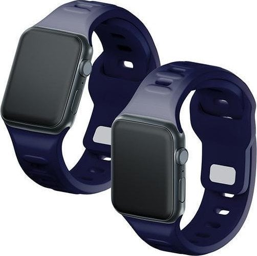Rrip ore 3MK Silicone Watch Strap, për Apple Watch 38/40/41 mm, silikon, blu navy ocean