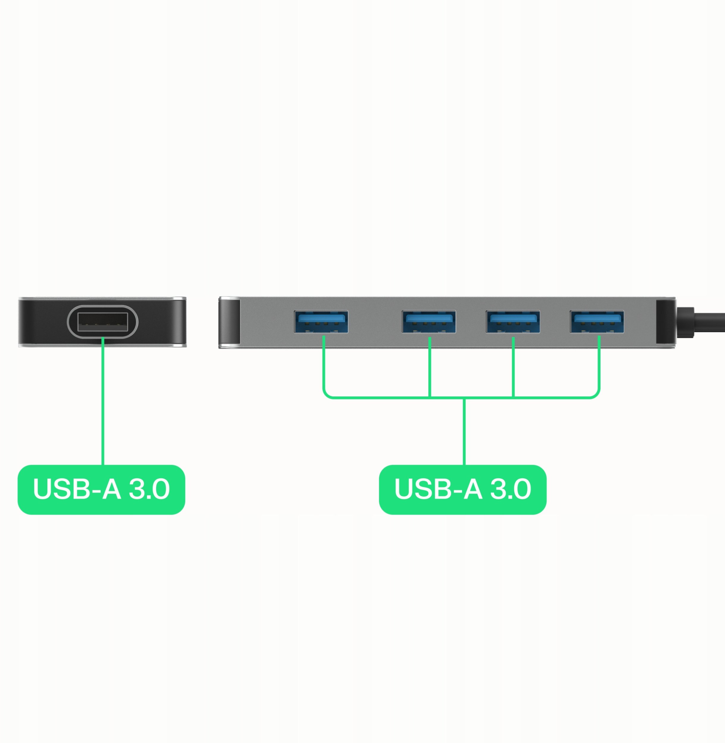 USB hub GreenCell HUB GC A4A, 4 porta USB A 3.0, i zi