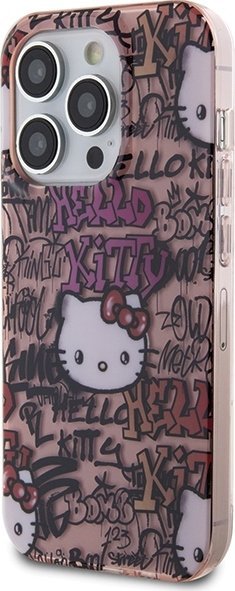 Mbrojtëse telefoni Hello Kitty HKHCP15XHDGPTP për iPhone 15 Pro Max 6.7", TPU i fortë, rozë