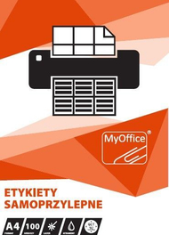Etiketa vetëngjitëse MyOffice LABELS A4, 105 x 74 mm, 100 fletë, të bardha
