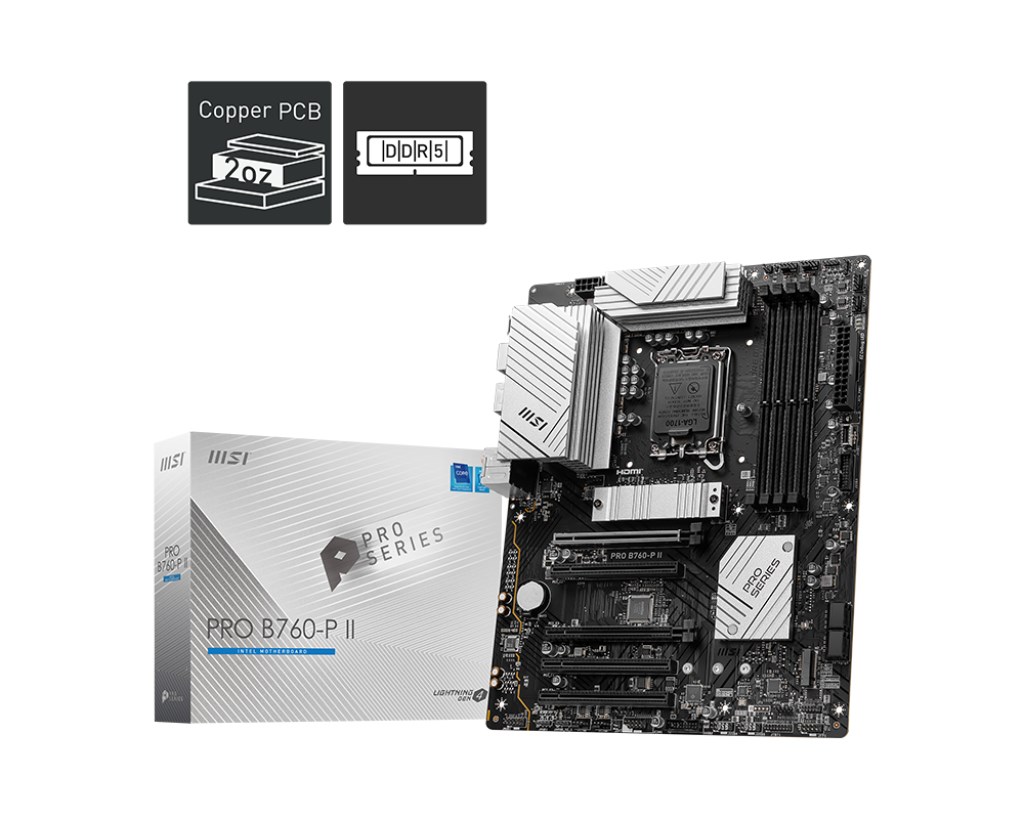 Pllakë amë MSI PRO B760-P II, Intel LGA 1700, ATX