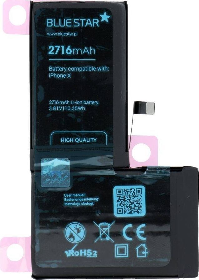 Bateri telefoni Blue Star HQ për iPhone X, 2716mAh, polimer