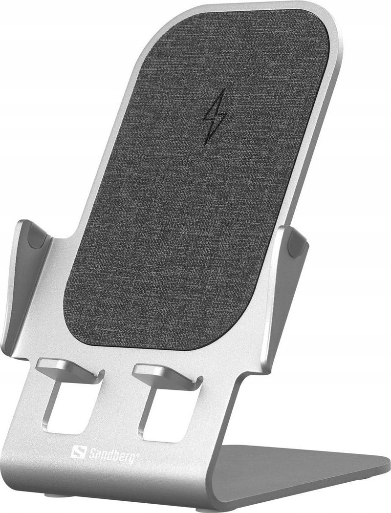 Karikues wireless Sandberg Charger Stand 15W, për smartphone, alumini