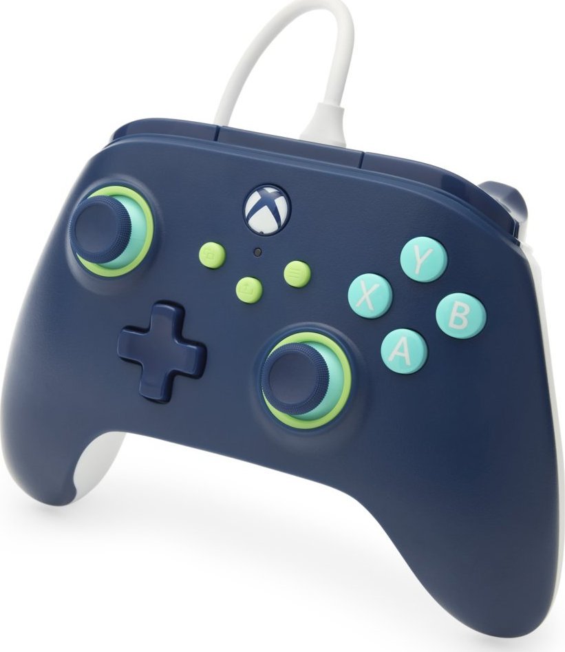Gamepad PowerA Wired Controller për Xbox Series X|S, USB, 3 m, blu Mariner