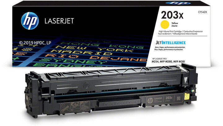Toner HP CF542X no. 203X (2500 fq.), i verdhë