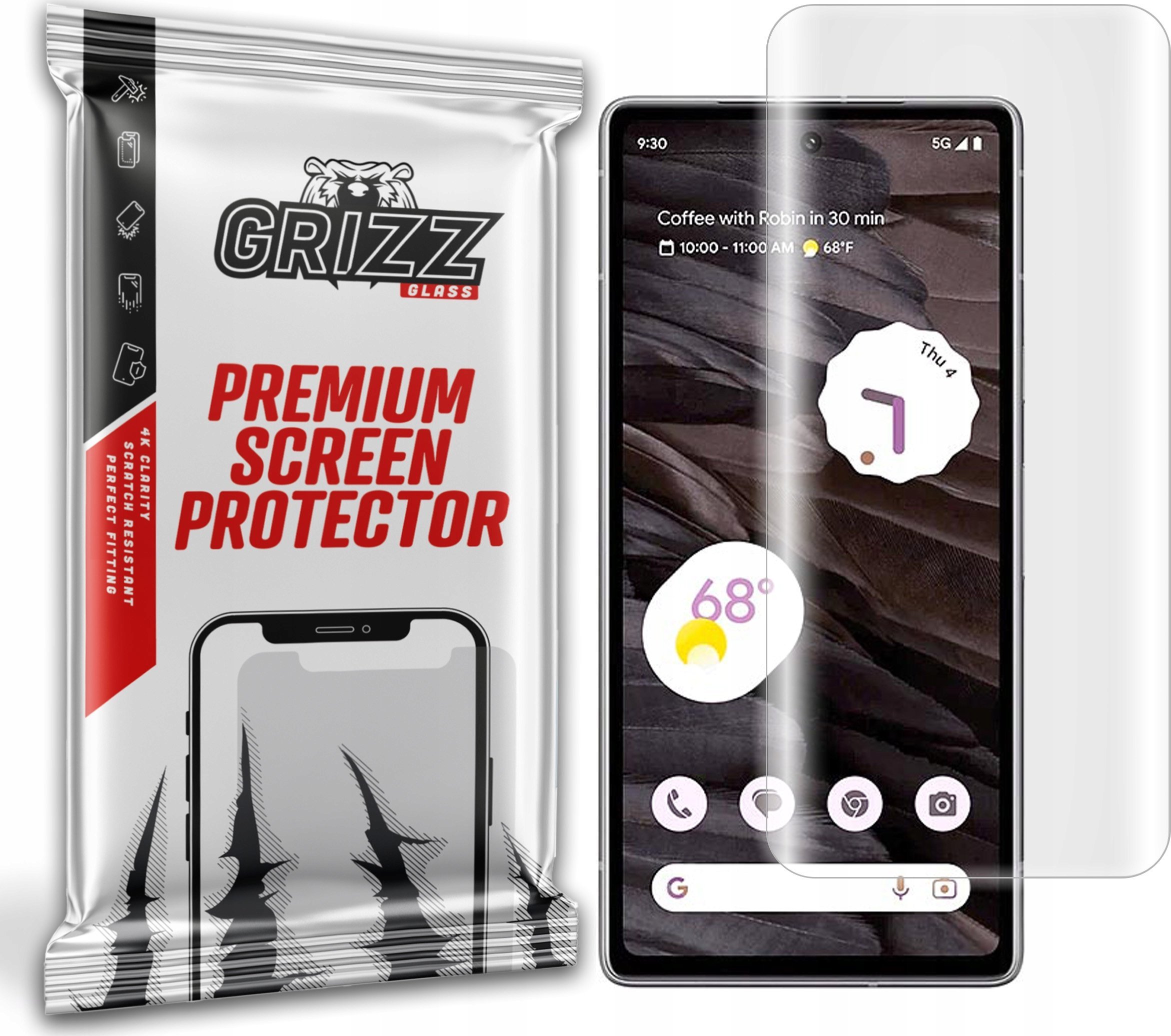 Folie mbrojtëse GrizzGlass Hydrofilm, për Google Pixel 7a, hydrogel, transparente