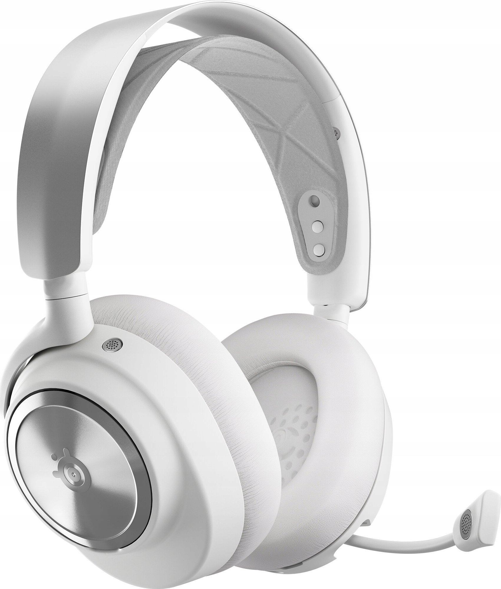 Kufje gaming SteelSeries Arctis Nova Pro Wireless, pa tela, me mikrofon, të bardha