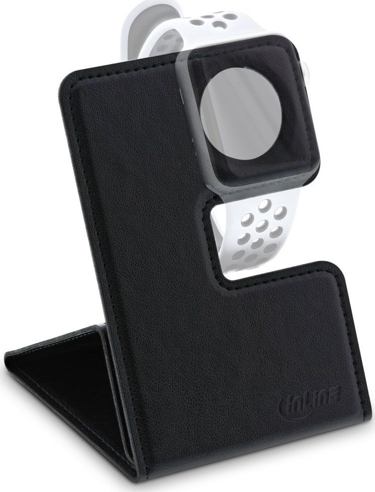 Stendë për Apple Watch InLine Holder, palosëse, PU lëkurë, e zezë
