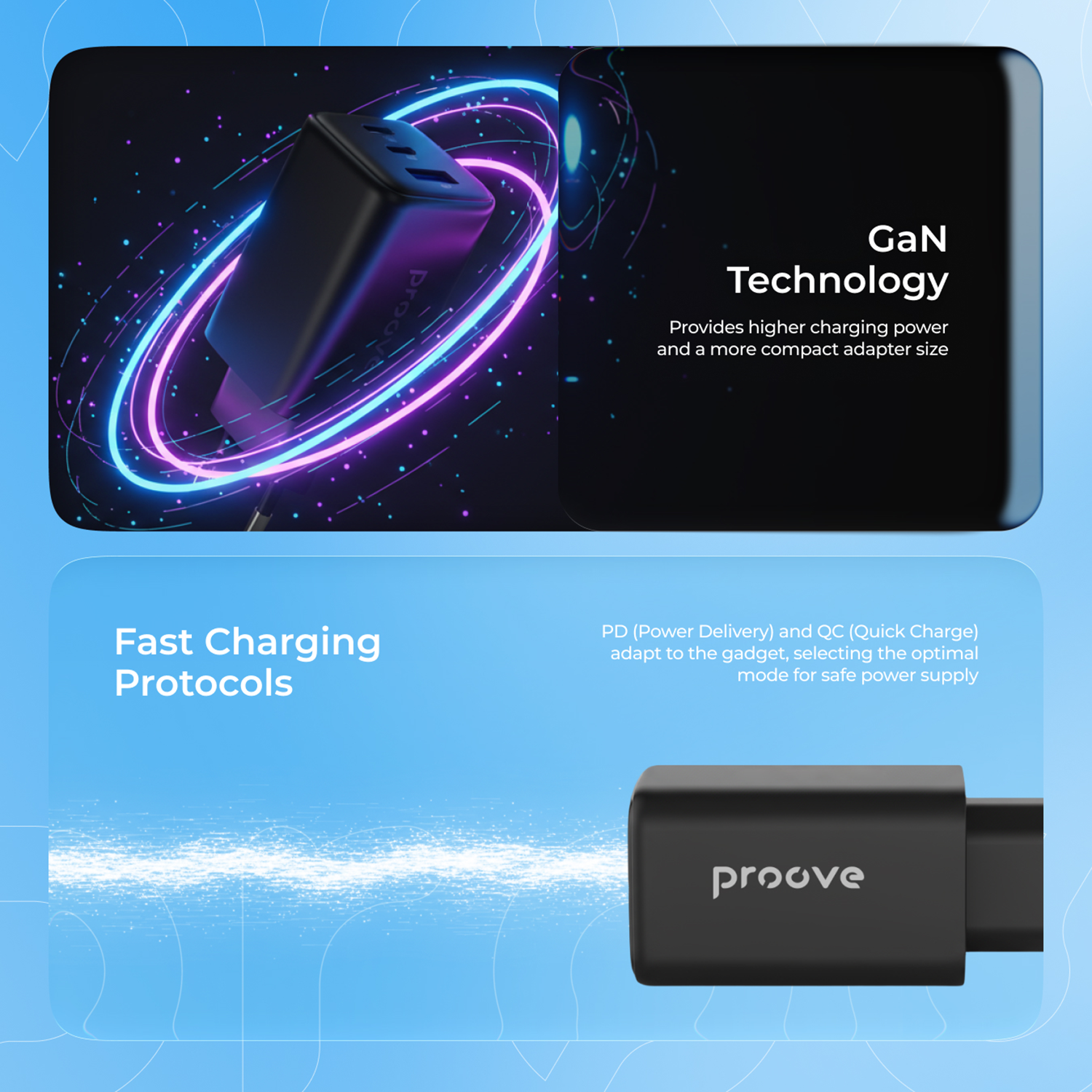 Karikues muri Proove Pocket, 65W, me 2×Type-C dhe USB, i bardhë