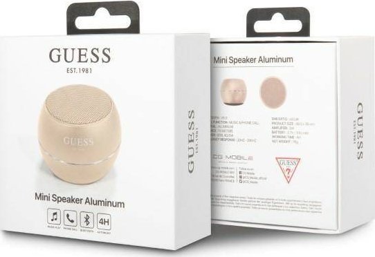 Altoparlant Bluetooth Guess Mini 3W, 4 orë, gold