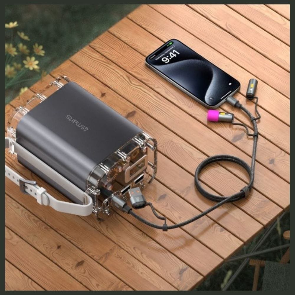Kabllo USB C 4smarts Explorer 4in1, 1m, USB 2.0 60W, gri