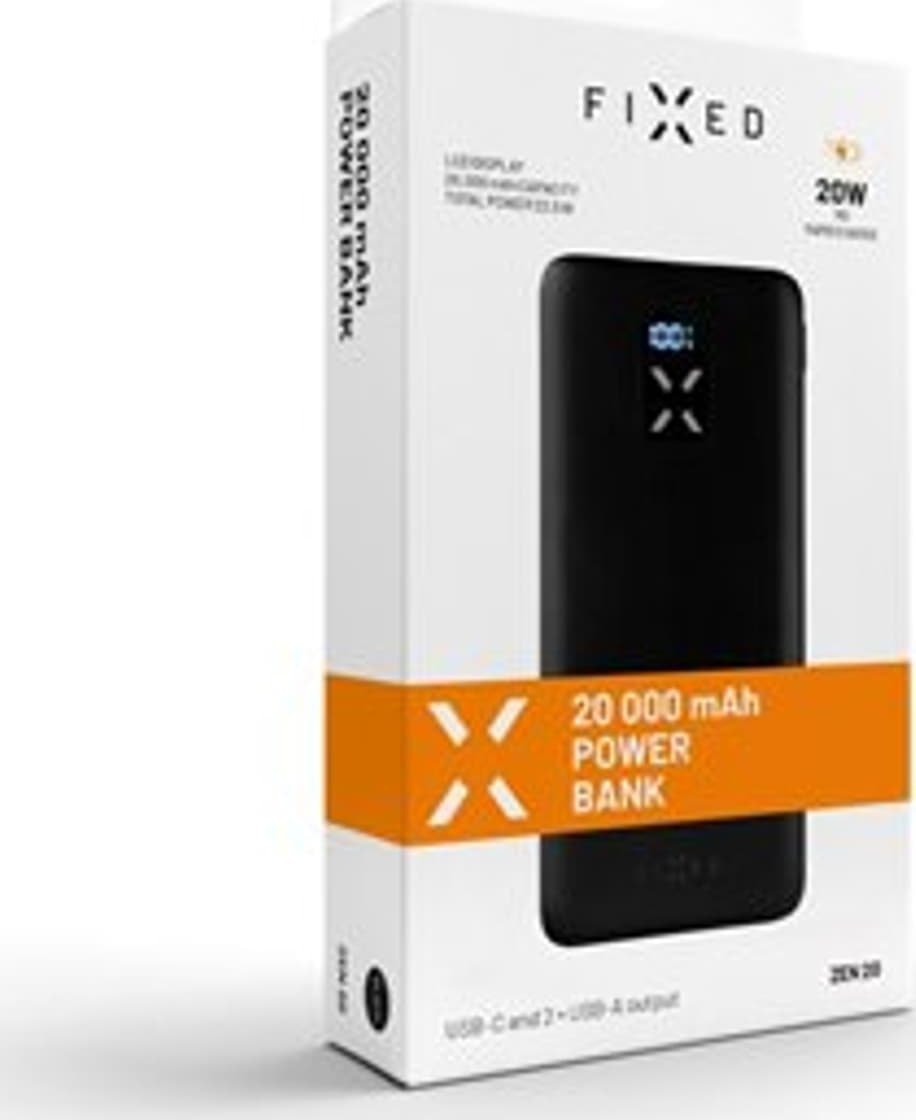 Powerbank FIXED Zen 20, 20000mAh, 20W, USB C 2xUSB A, i zi