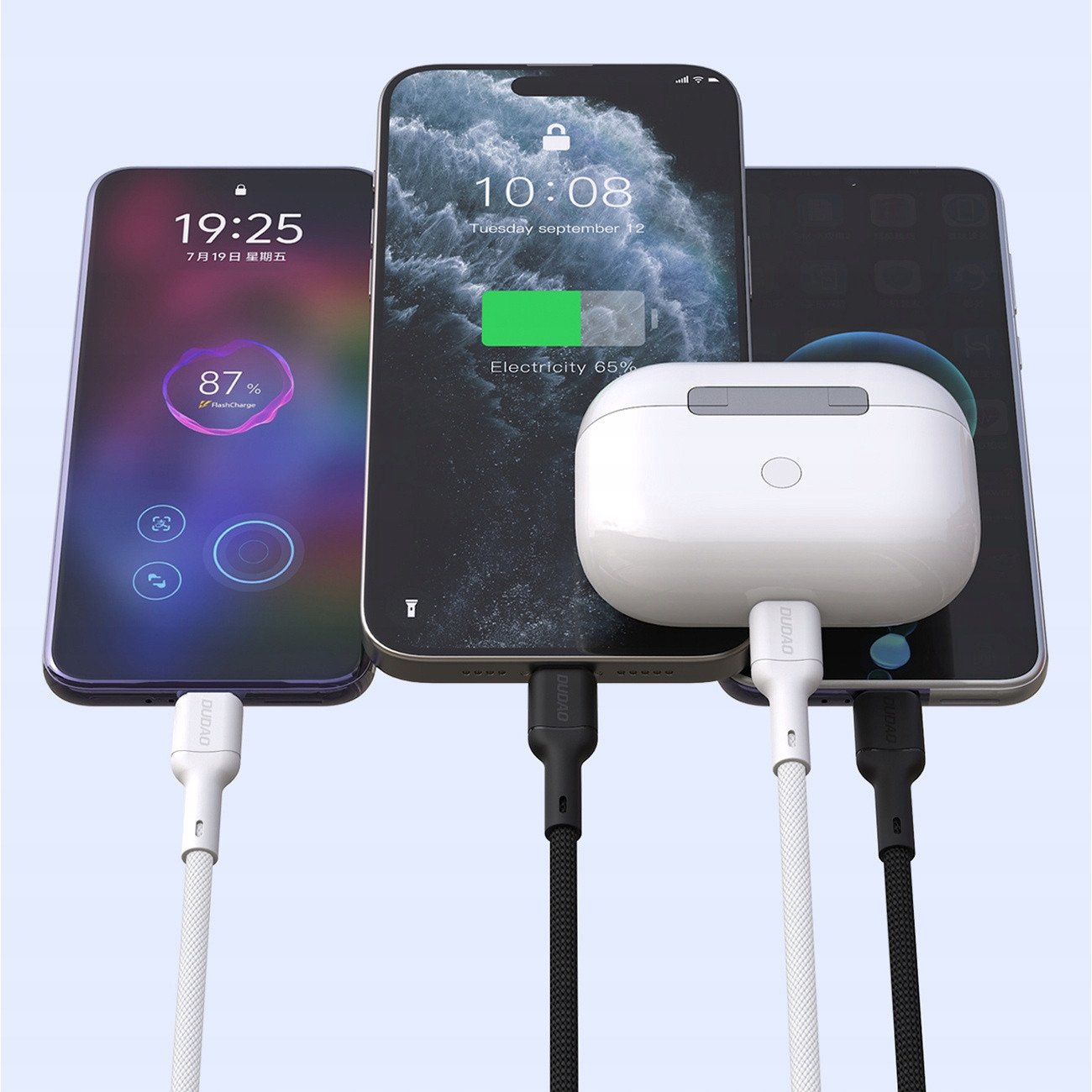 Kabllo USB C Dudao L9C, USB C në USB C, 65W, 2m, e zezë