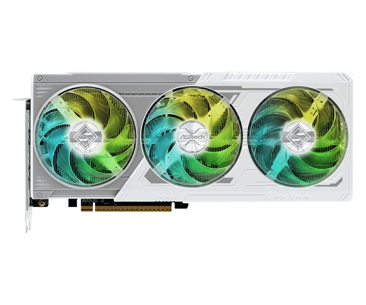 Kartë grafike ASRock Radeon RX 9060 XT Steel Legend OC, 16GB GDDR6, PCI Express, e bardhë