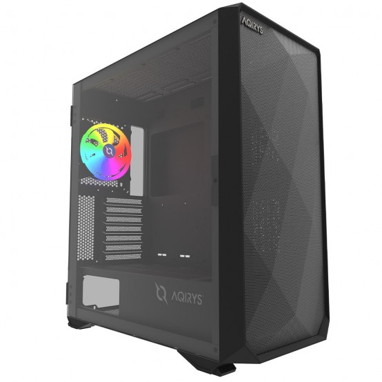 Kasa gaming Aqirys Arcturus Pro, midi tower EATX, ARGB, e zezë