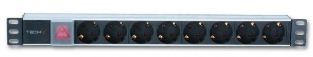 Shirit elektrik Techly PDU, 19" 1U 8x, 3m, i zi