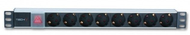 Shirit elektrik Techly PDU, 19" 1U 8x, 3m, i zi