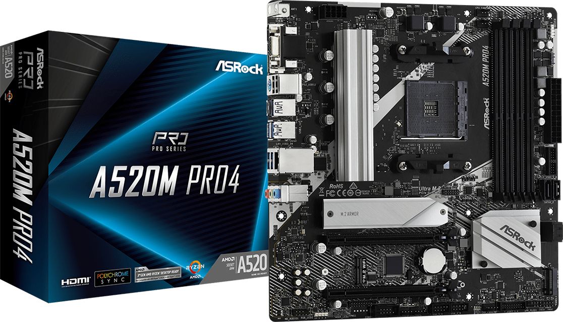 Pllaka amë ASRock A520M PRO4