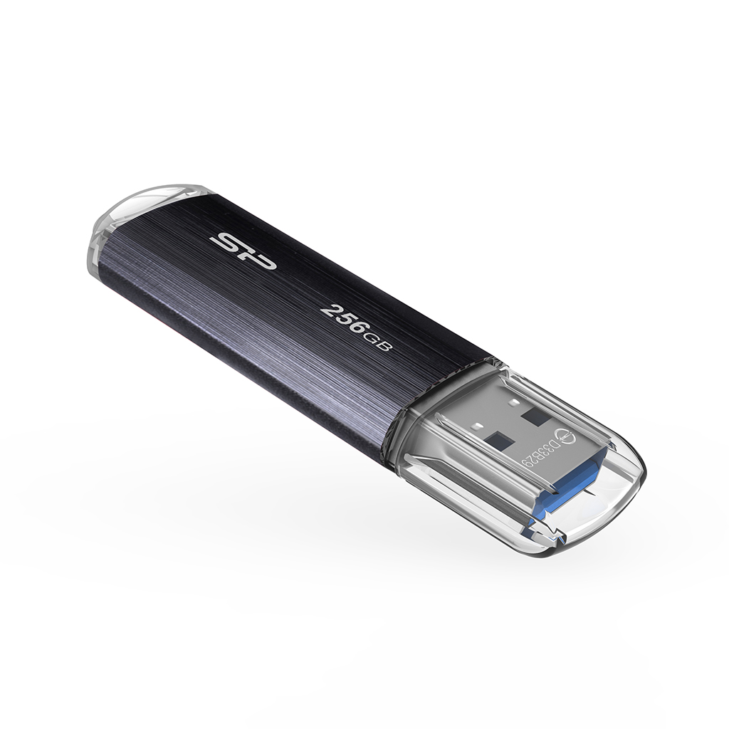 USB Silicon Power Blaze B02, 256GB, 3.1, e zezë
