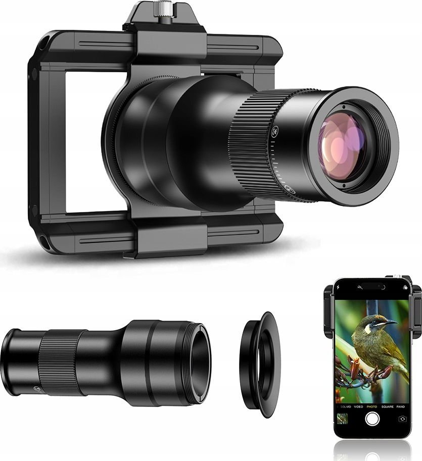 Set lente telefoni Apexel 2 in 1, telefoto 6x, makro 150 mm, i zi
