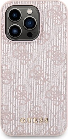 Set aksesorësh Guess GUBPM5P14L4GEMGP për iPhone 14 Pro 6.1", hardcase, powerbank 5000 mAh, rozë