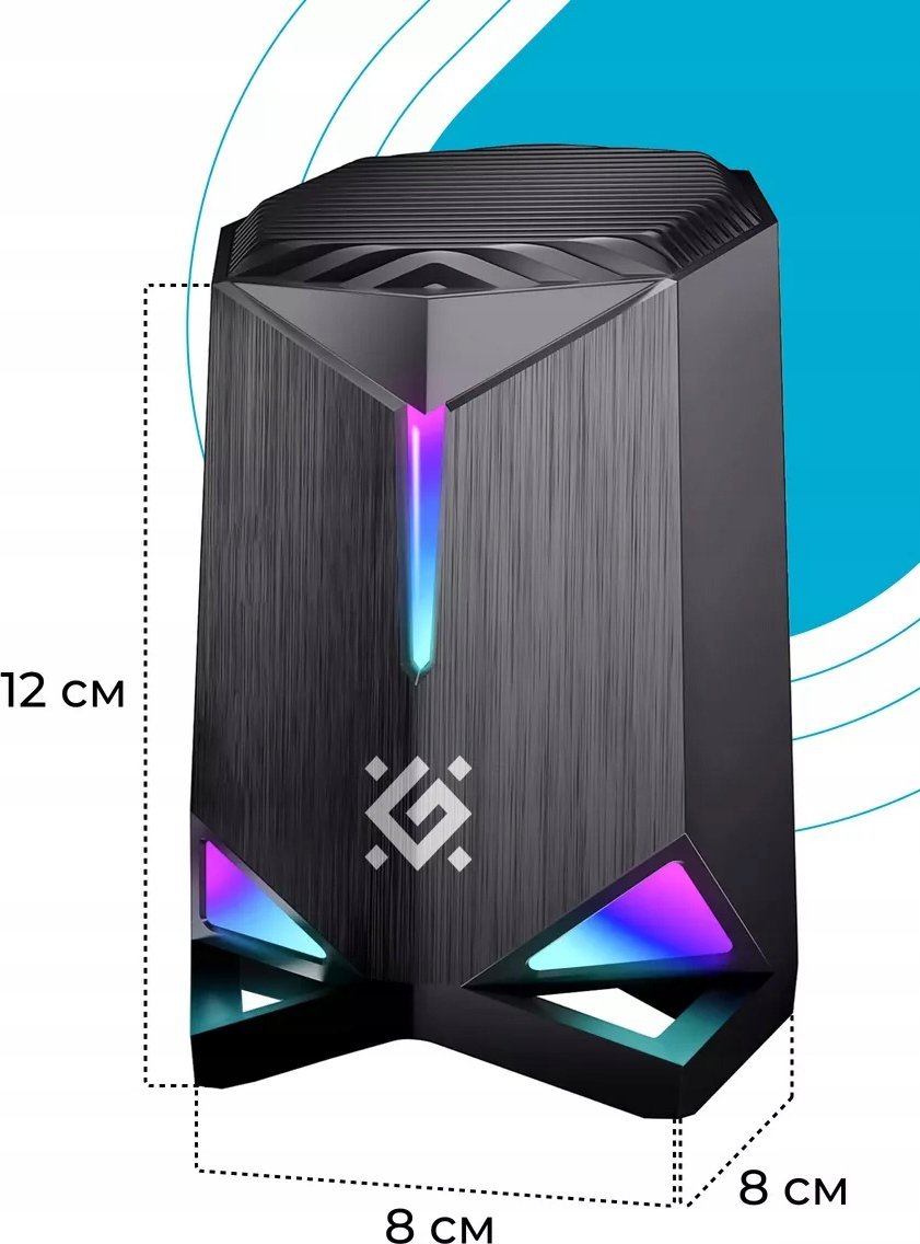 Altoparlantë Defender Gravity 2.0, 6W, USB, me drita LED RGB