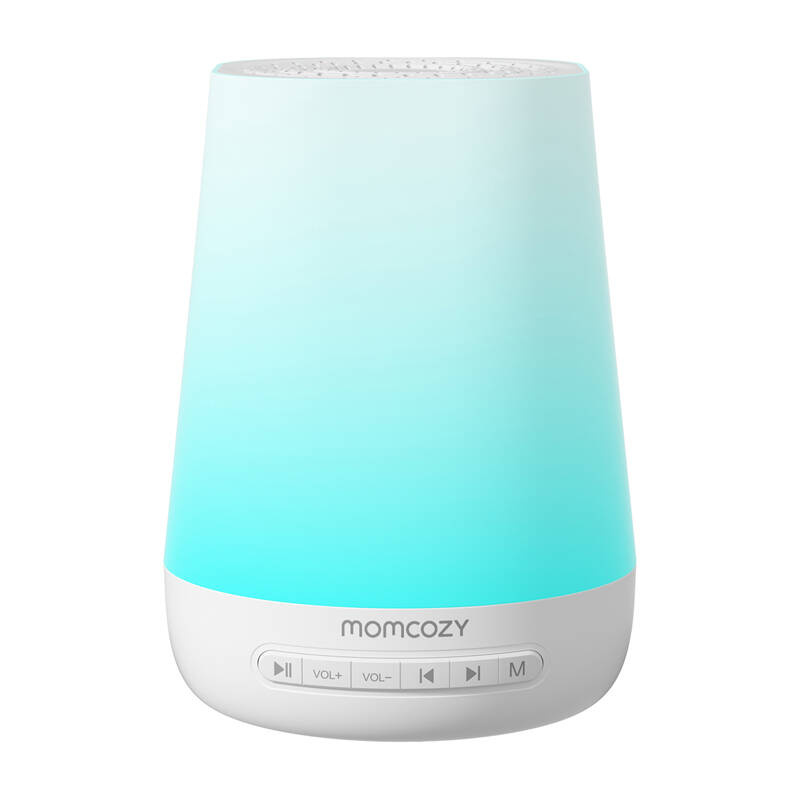 Pajisje white noise Momcozy WN002, kontroll me aplikacion, dritë LED me 7 ngjyra, e bardhë